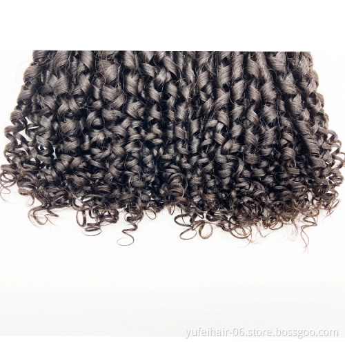 Hot Sale Double Drawn Raw Virgin Fumi Pixie Curls Hair,10A Grade Indian Remy Human Hair In Nigeria